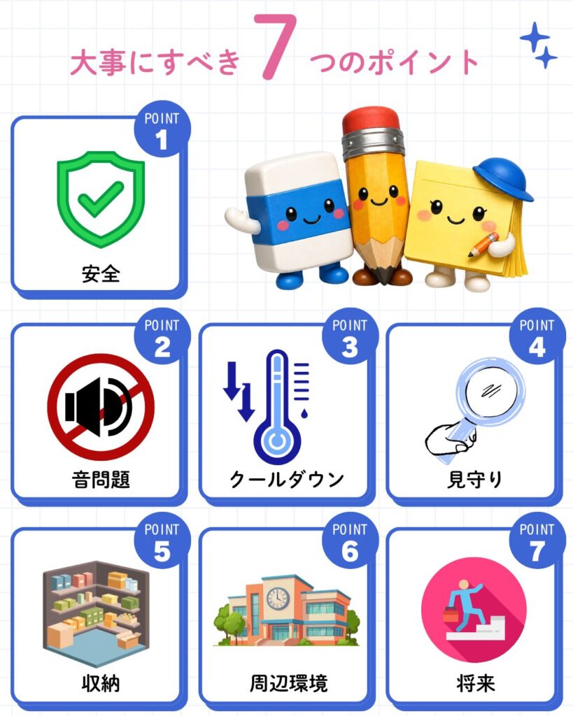 家づくりで大事な7つのポイント図解