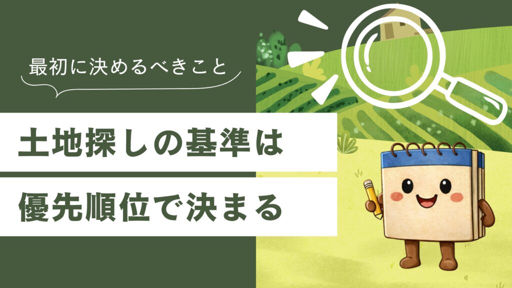家づくりの土地を探している様子
