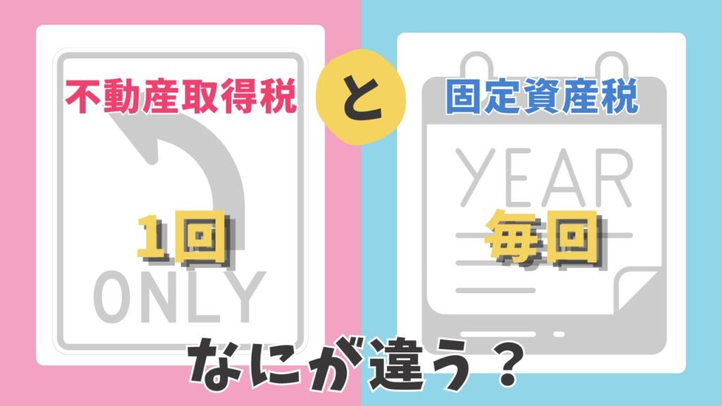 不動産取得税と固定資産税の図解