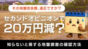 地盤改良のセカンドオピニオンで80万円から60万円に削減した実例記事のアイキャッチ画像