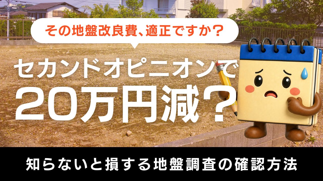 地盤改良のセカンドオピニオンで80万円から60万円に削減した実例記事のアイキャッチ画像